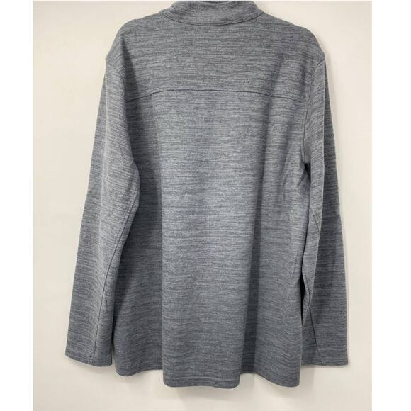 Zeroxposur Mens Soft Fleece Gray 1/4 Open Buttons Pullover Sweater Top NEW XL - Picture 8 of 8